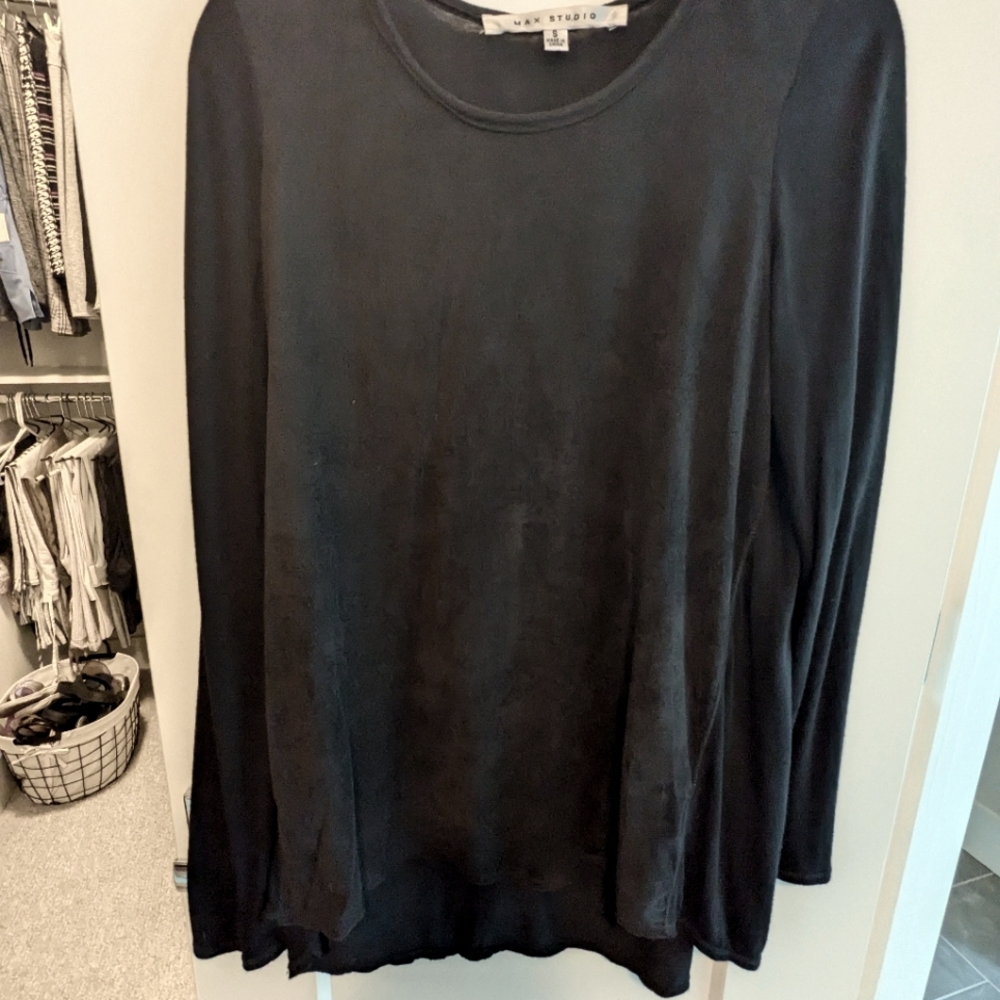Faux suede top